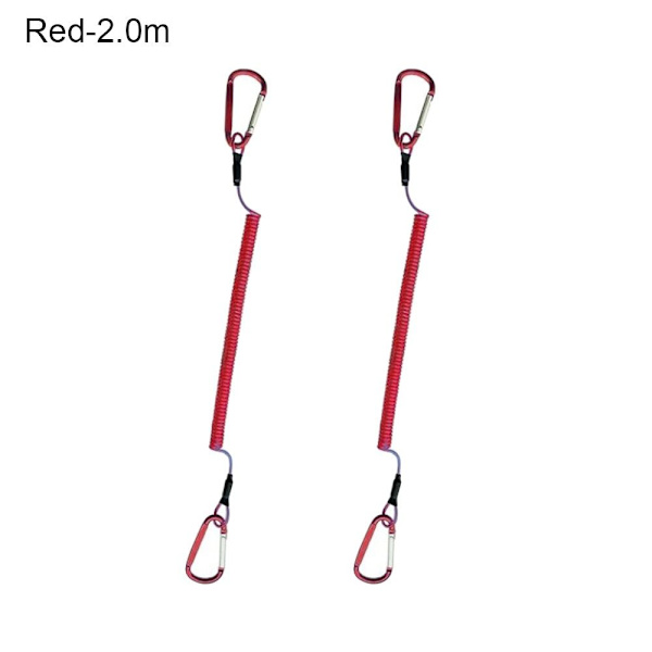 Fjeder elastisk reb fiskesnor RØD 2,0M 2,0M Red 2.0m-2.0m