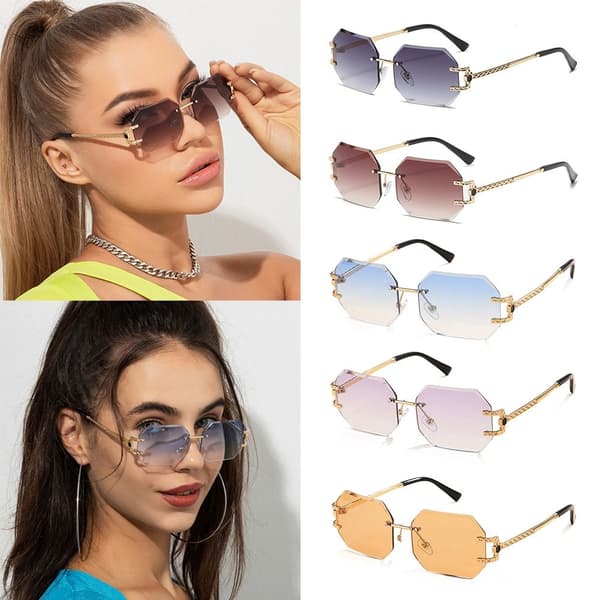 Polygonale solbriller Cutting Lens Solbriller GRADIENT BROWN Gradient Brown