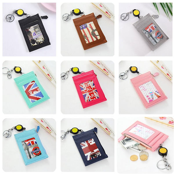 ID-kort Clip Badge Hållare GRÅ grey