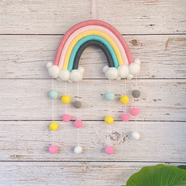 Rainbow Clouds Vægophængning af gobelin 2 2 2