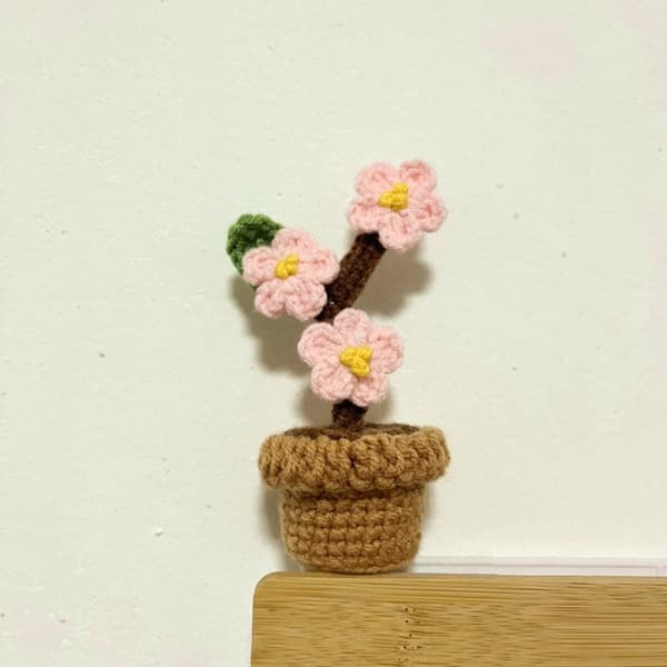 Kunstige blomster Håndstrikket blomst D D D