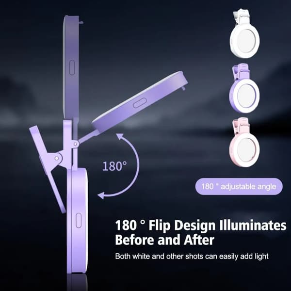 Telefon Fill Light Selfie Mirror Selfie Reflector Speglar ROSA Pink