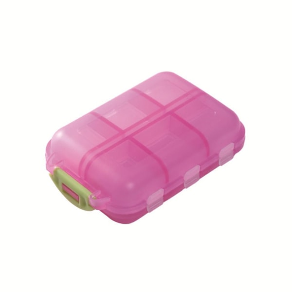 2 STK 12 Grid Pills Box Daglig Pille Etui PINK Pink