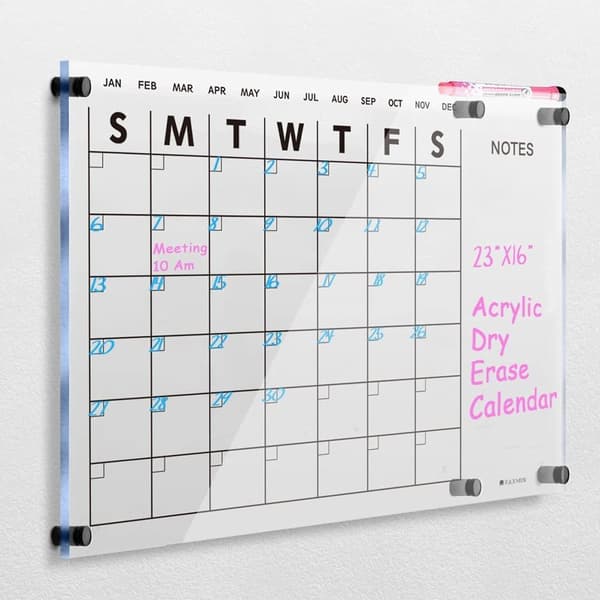Akrylkalender Magnetisk akrylbräda Torrtorkbräda