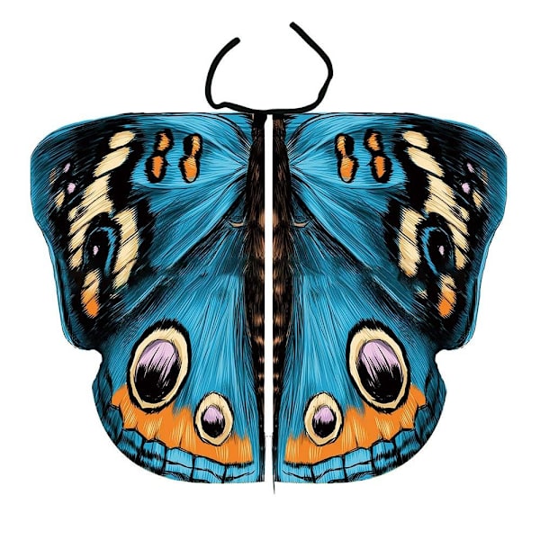 Butterfly Wings Sjal Butterfly Tørklæde 1 1 1