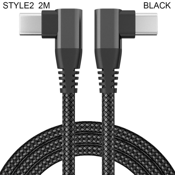 USB C till USB C-sladd Kabel SVART 2MSTYLE2 STYLE2 Black 2mStyle2-Style2