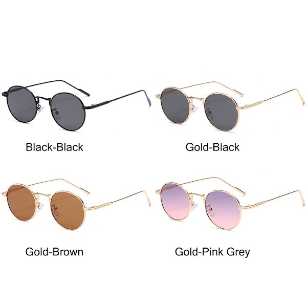 Runde Solbriller for Dame Solbriller GULL-SORT GULL-SORT Gold-Black