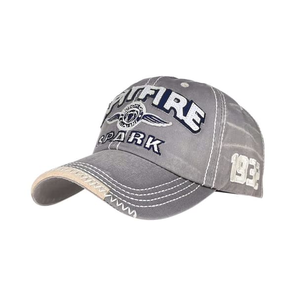 Kirjonta baseball-lippikset Distressed haalistunut cap GRAY grey