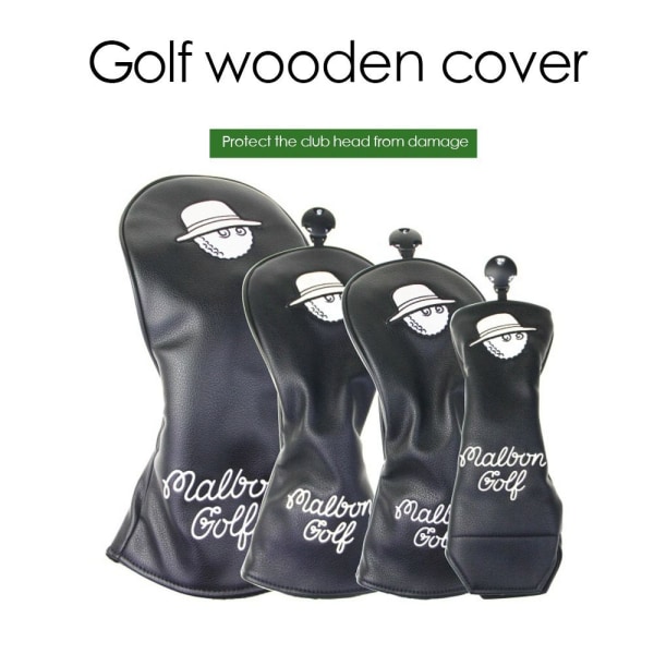 Golfkøllehovedbetræk Golf træbetræk SORT HYBRID DÆKNING HYBRID Black Hybrid Cover-Hybrid Cover