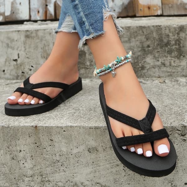 Modetofflor Platta flip-flops RED-40 RED-40 Red-40