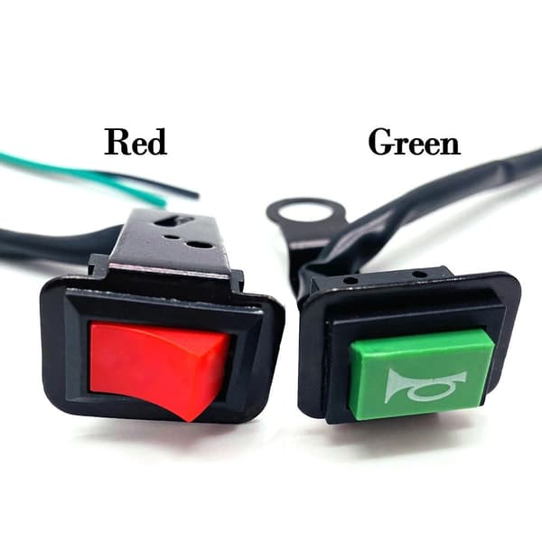 2 stk Quad Start Horn Kill Off Switch RØD Red