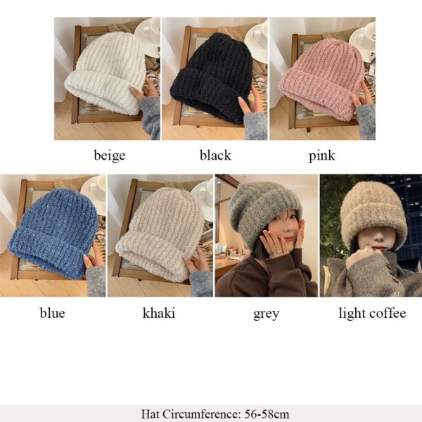 Strikket lue lue luer KHAKI khaki