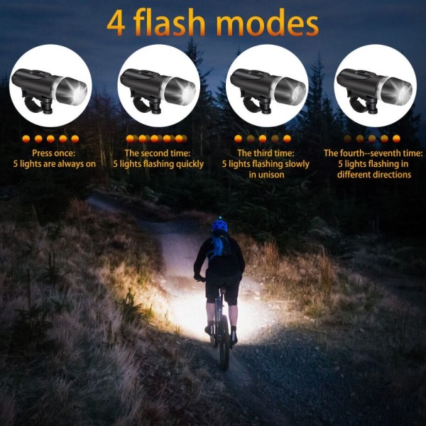 Bike Lights Set Flash Lamp Cykel Ljus Ficklampa