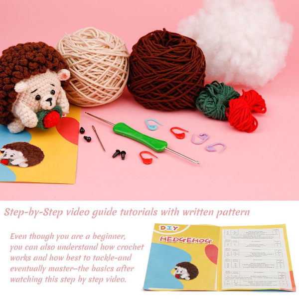 Virkningssats för nybörjare Crochet Animal Kit 02 02 02