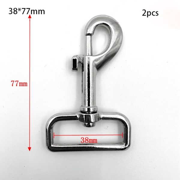 2 st Snap Hook Dragspännen 38X77MM7 7 38x77mm7