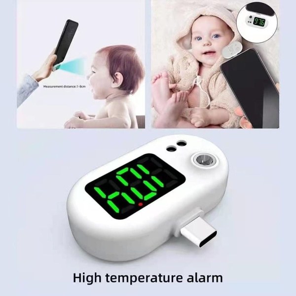 USB Mini Termometer Mobiltelefon Termometer Infraröd