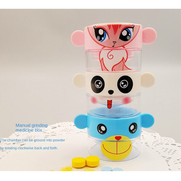 Pill Pulverizer Tablettimylly 2kpl PUNKKI JA SININEN 2kpl PINK JA 2pc pink and blue