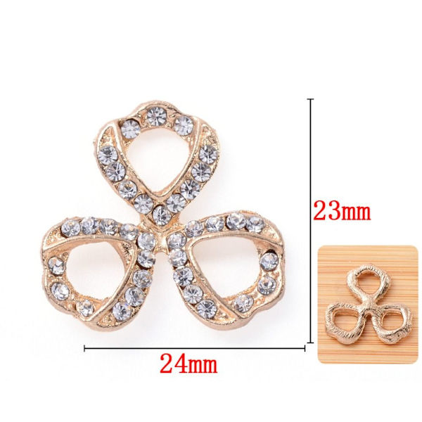 10 STK Pearl Button Rhinestone-knapper 5 5 5