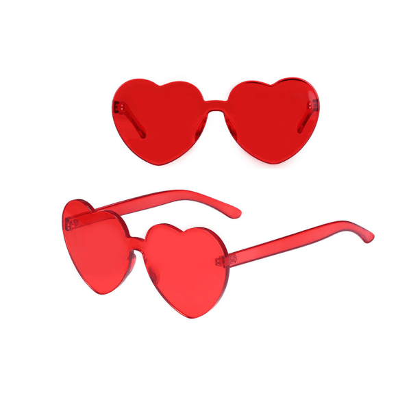Hjerte Solbriller Klare Briller Solbriller RØD Red