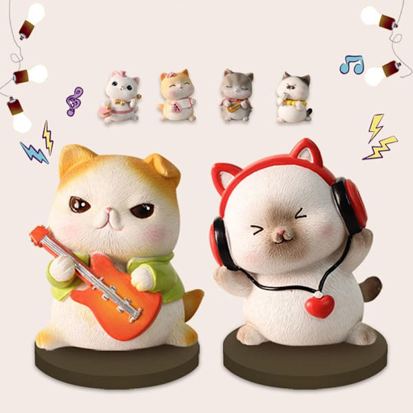 Bilinteriørdekorasjon Musikk Kattstatue E E E