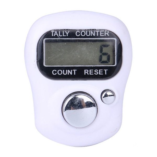 Elektronisk Finger Counter Finger Ring Timer VIT white