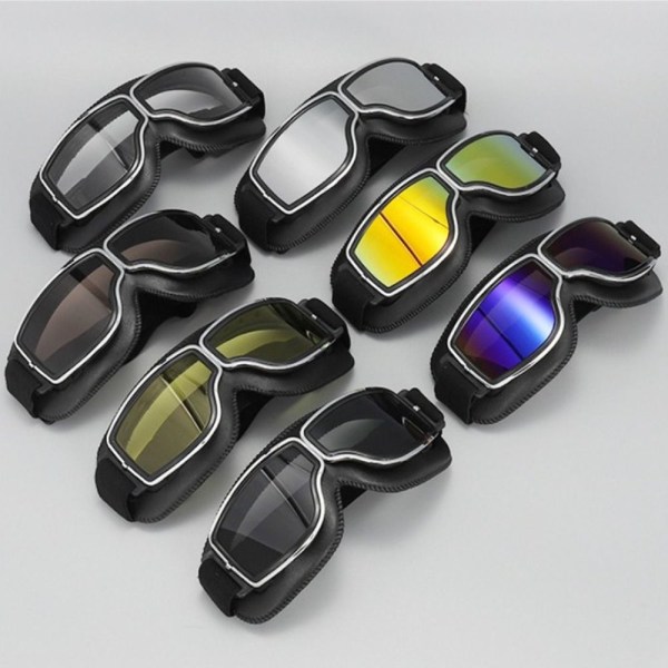 Motorcykel Goggles Briller Moto Goggles SORT TRANSPARENT LINSE black Transparent Lens-Transparent Lens