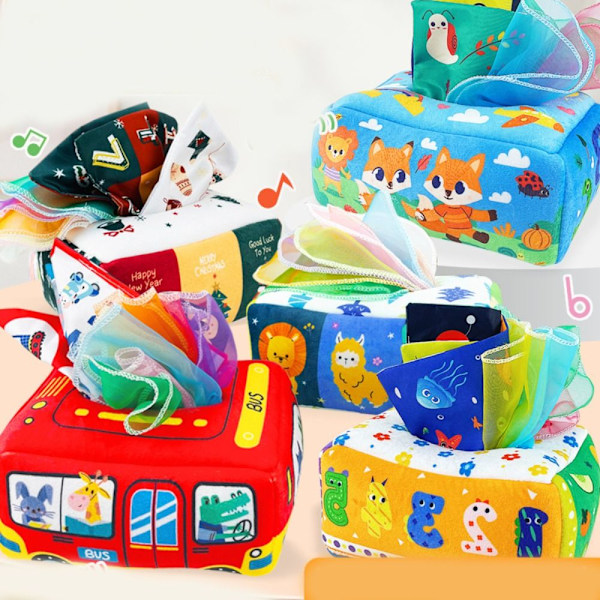 Tissue Box Toy Plysch Leksaker NUMERISKA BOKSTÄVER NUMERISKA BOKSTÄVER numeric letters