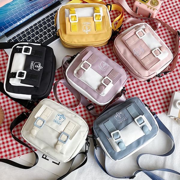 Enkel axelväska Crossbody-väskor VIT white