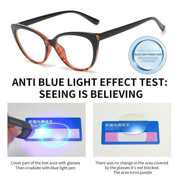 Anti-Blue Light Briller Runde Briller LEOPARD PRINT LEOPARD Leopard print
