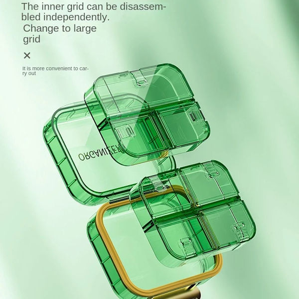 Medicin Organizer Box Medicinkasse GRØN green
