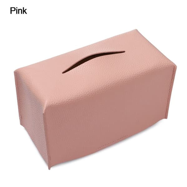 2stk Lær Kleenex Deksler ROSA pink