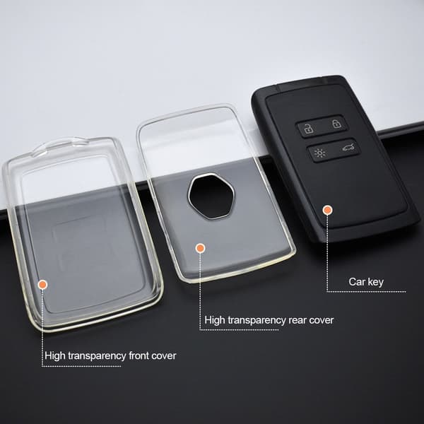 Bilnøglekasse Nøglekassedæksel TRANSPARENT SORT TRANSPARENT SORT Transparent black