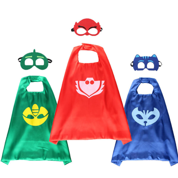 PJ MASK Pyjamashjältarna - 3-Pack - mantel, masker 70*110cm