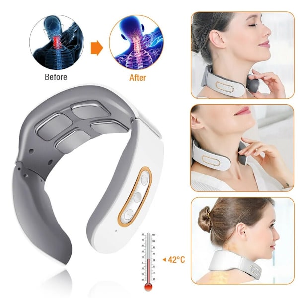 Elektrisk Neck Massager Nakke Afslapningsmaskine RØD BASIC red Basic version-Basic version