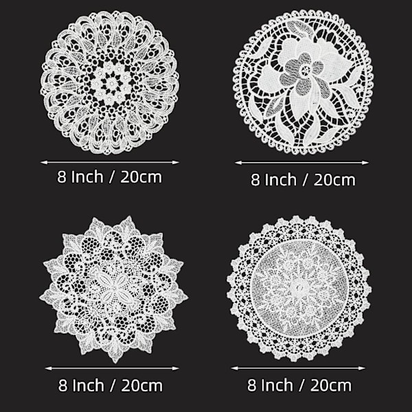 8kpl Lace Coasters Set SET SET