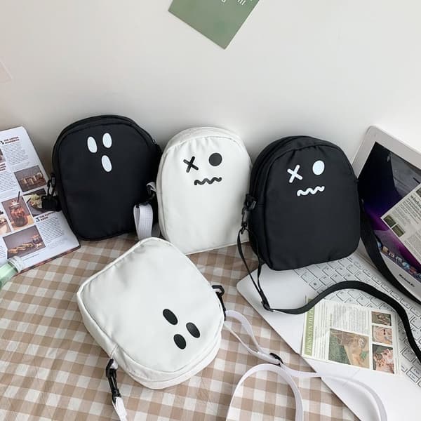 Skulder Messenger Bag Lærredstaske SORT 3 3 Black 3-3
