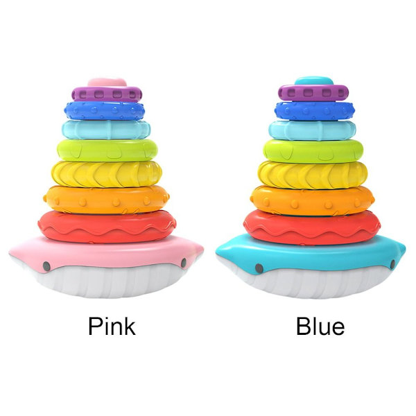 Stabling Ring Blocks Rainbow Tower ROSA pink