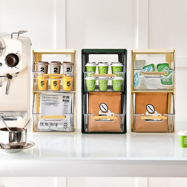 Kaffestativ Sorteringsoppbevaringsboks HVIT white