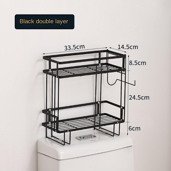 Opbevaringshylde Space Saver Organizer SORT Black
