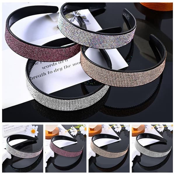 Rhinestone Pandebånd Hårbånd GRÅ Grey