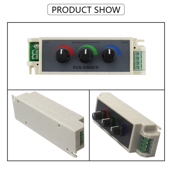 RGB Dimmer LED Knop Dimmer Controller Röd Grön Blå Ljus