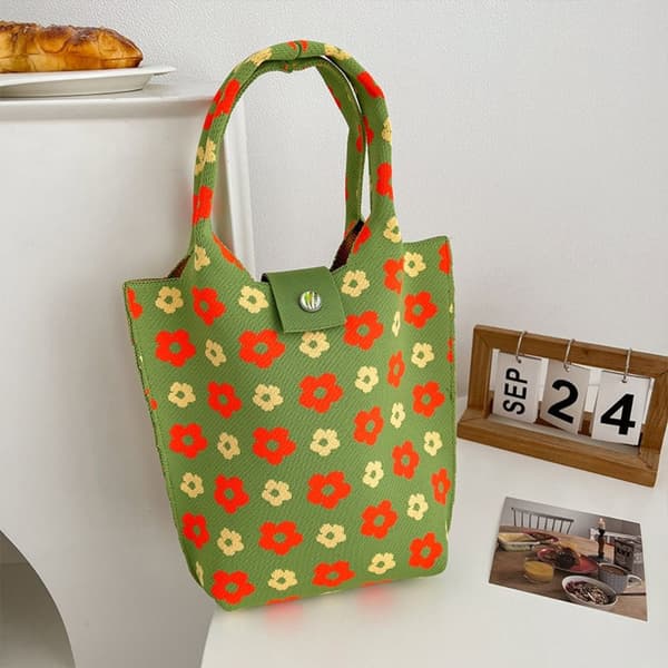 Knit Handbag Kangaskassi ORANSSI orange