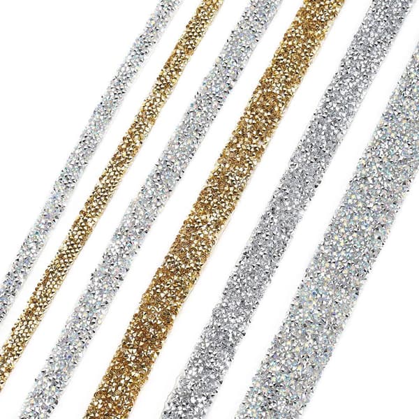 Rhinestone Trim Krystalltape SØLV 20MM BREDDE 20MM BREDDE silver 20mm width-20mm width