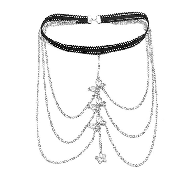 Butterfly Leg Chain Lårkedja SILVER Silver