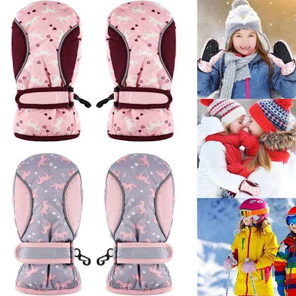 Lasten hiihtohanskat Pitkähihainen lapas Grey 2-5 years old