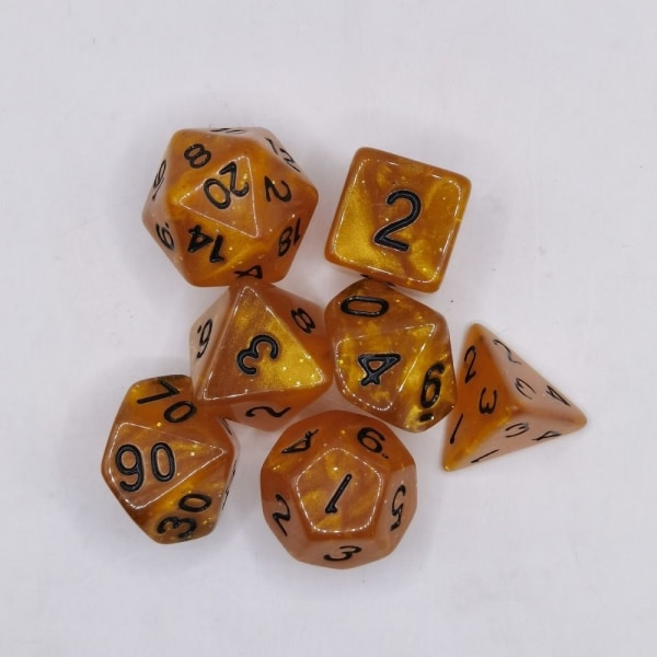 7 kpl / set DND Dice Polyhedral Dice STYLE 10 STYLE 10 Style 10