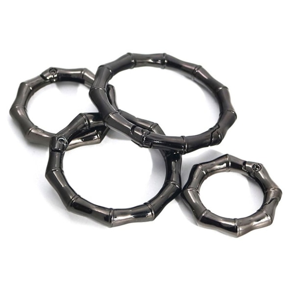 5 stk Spring Polygon-Ring spenner Karabiner vesker Håndvesker Black 29mm