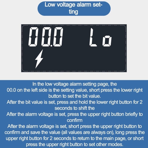 Batterikapasitetsindikator Digital voltmeter C C C
