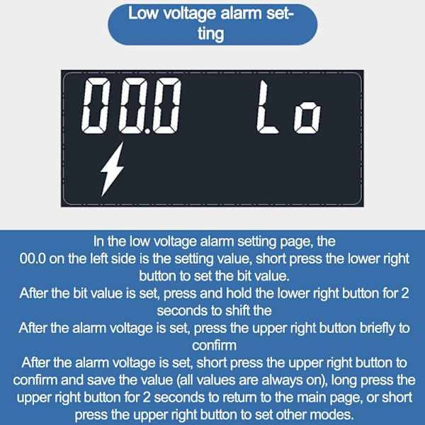 Batterikapasitetsindikator Digital voltmeter D D D
