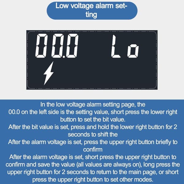 Batterikapasitetsindikator Digital voltmeter G G G